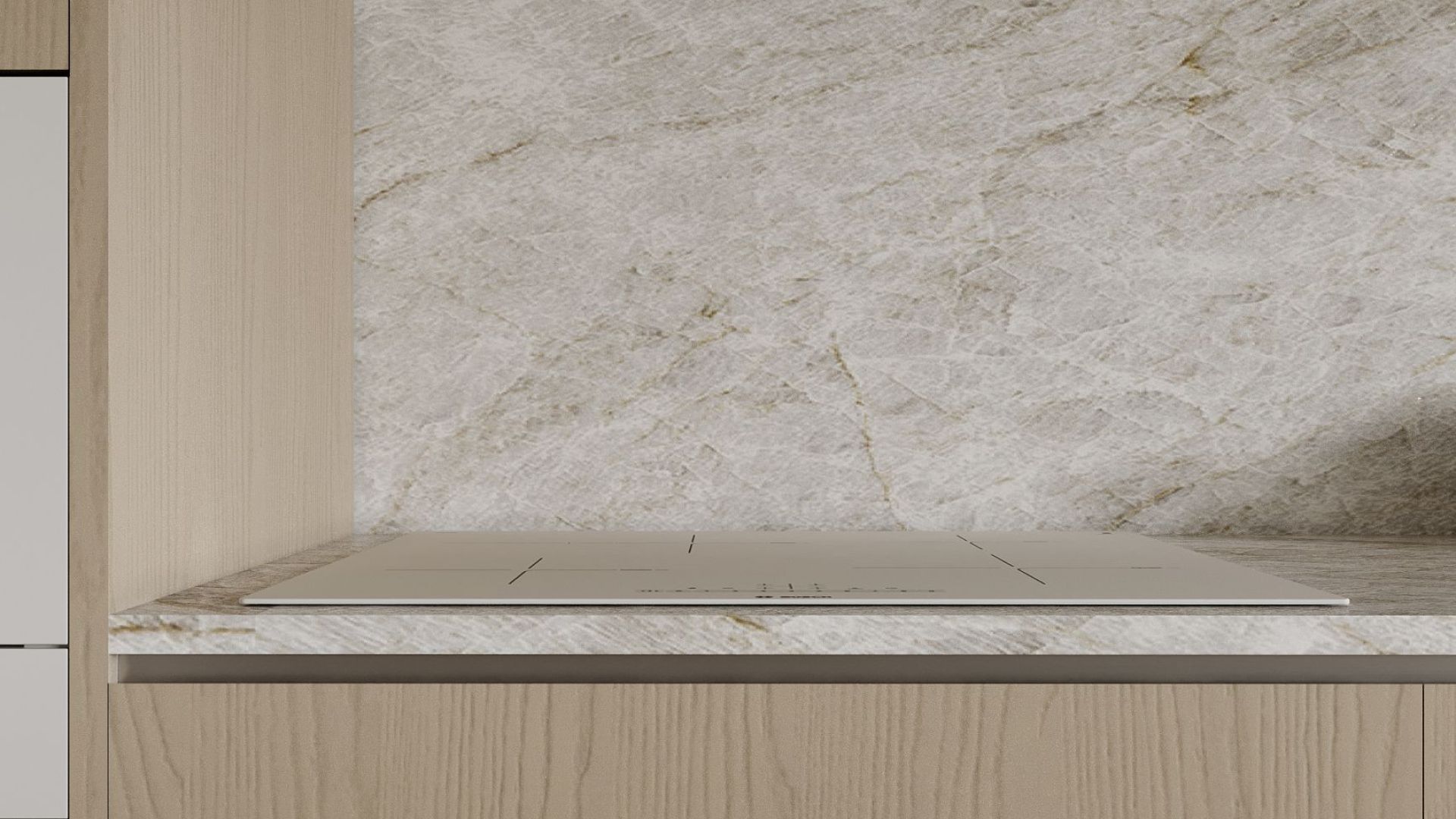 Digestor podskrinkový Marino White Gesture Control - Biely - Vizualizácia 2