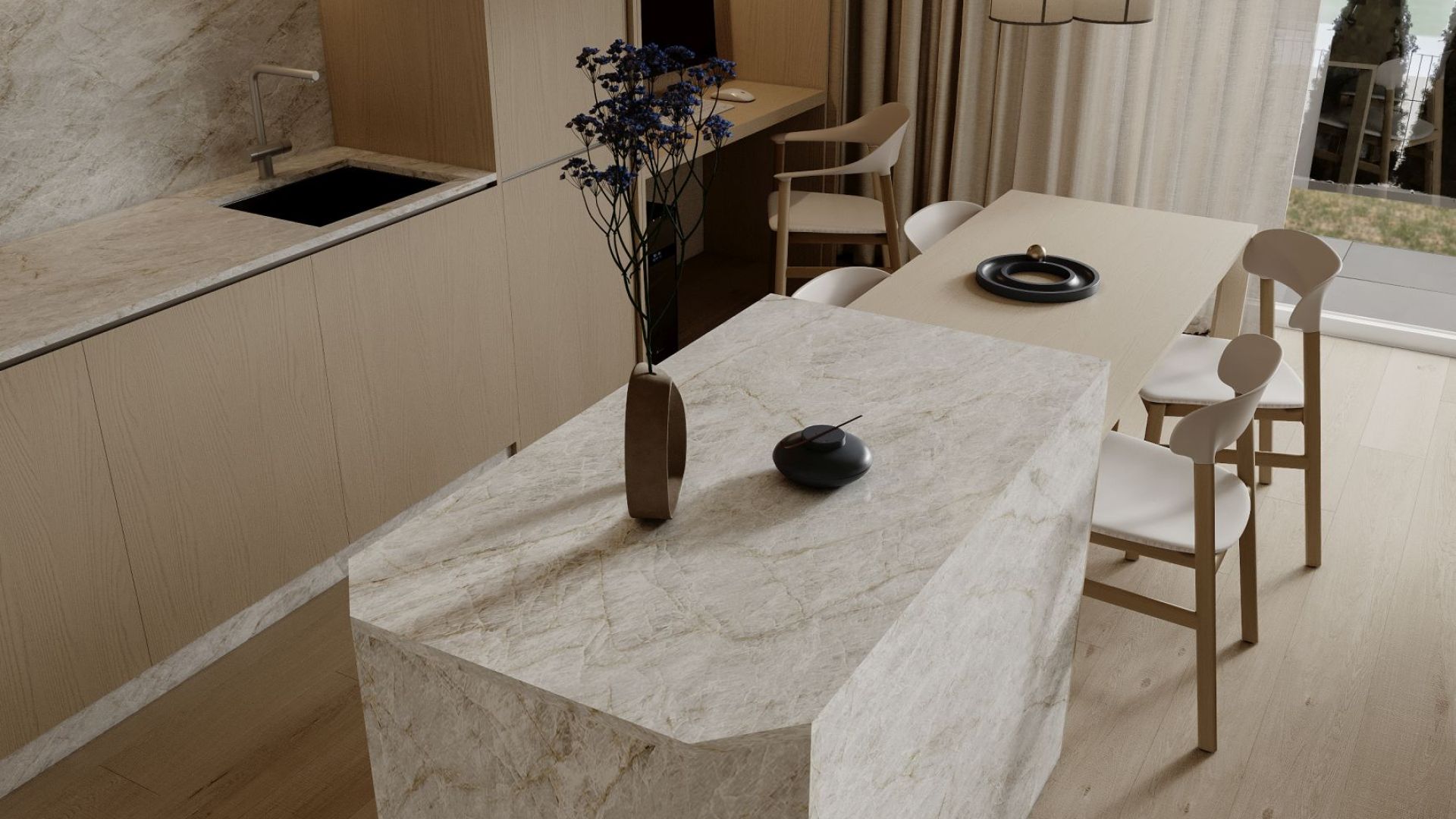 Digestor podskrinkový Marino White Gesture Control - Biely - Vizualizácia 5