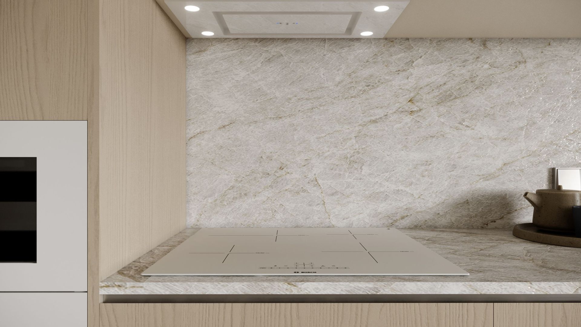 Digestor podskrinkový Marino White Gesture Control - Biely - Vizualizácia 6