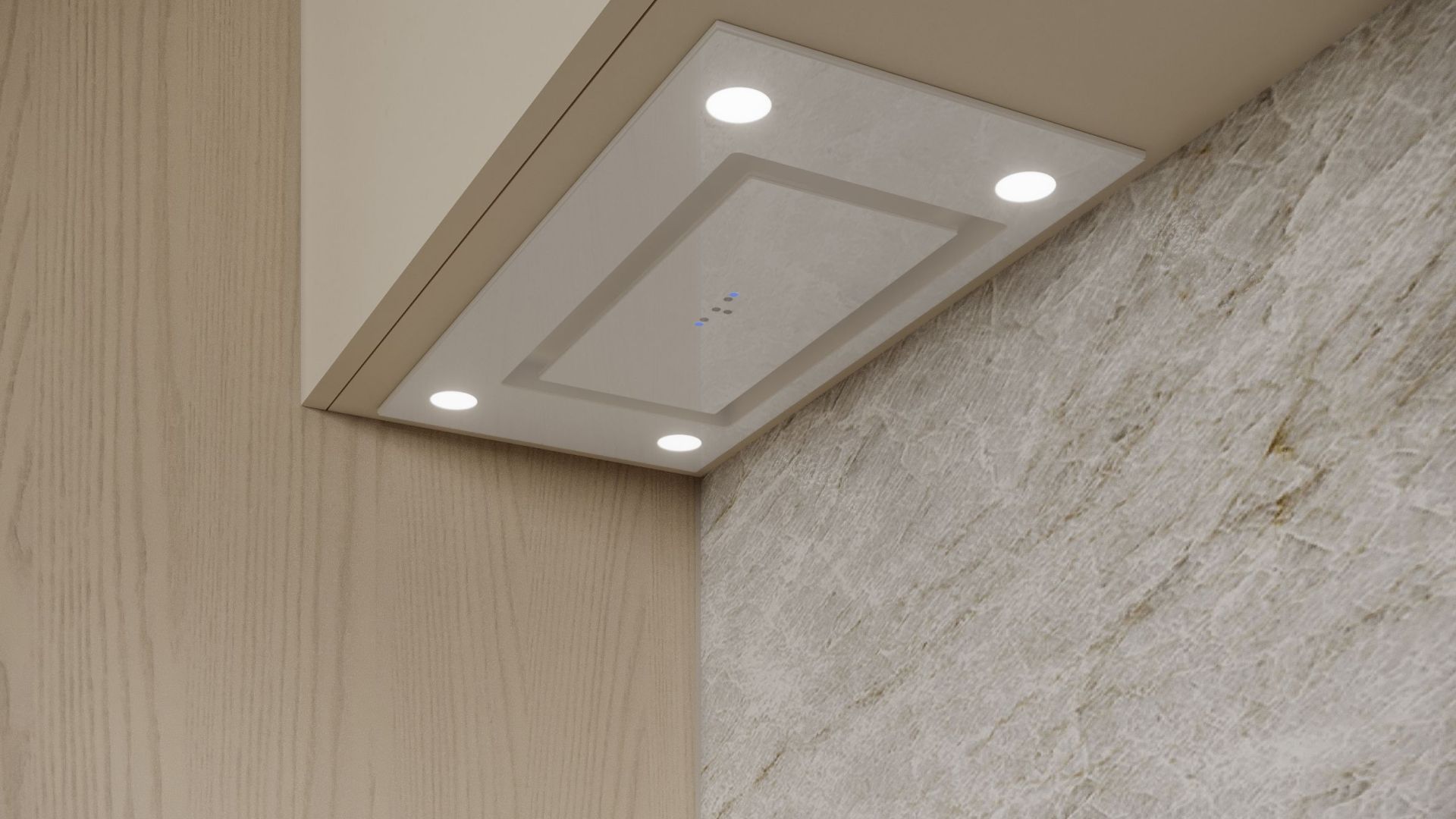 Digestor podskrinkový Marino White Gesture Control - Biely - Vizualizácia 8