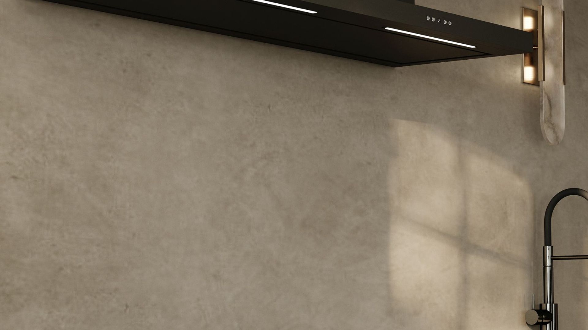 Digestor komínový Metropolis OR Black Matt - Čierna matná - Vizualizácia 4