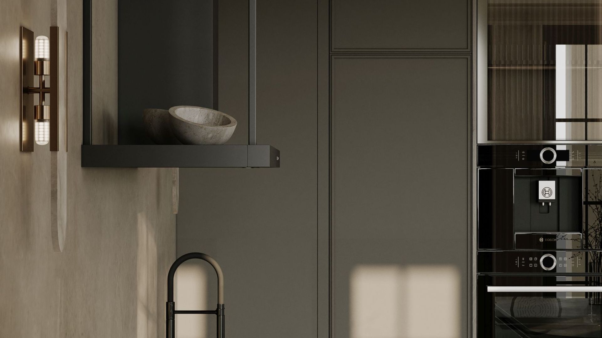 Digestor komínový Metropolis OR Black Matt - Čierna matná - Vizualizácia 5