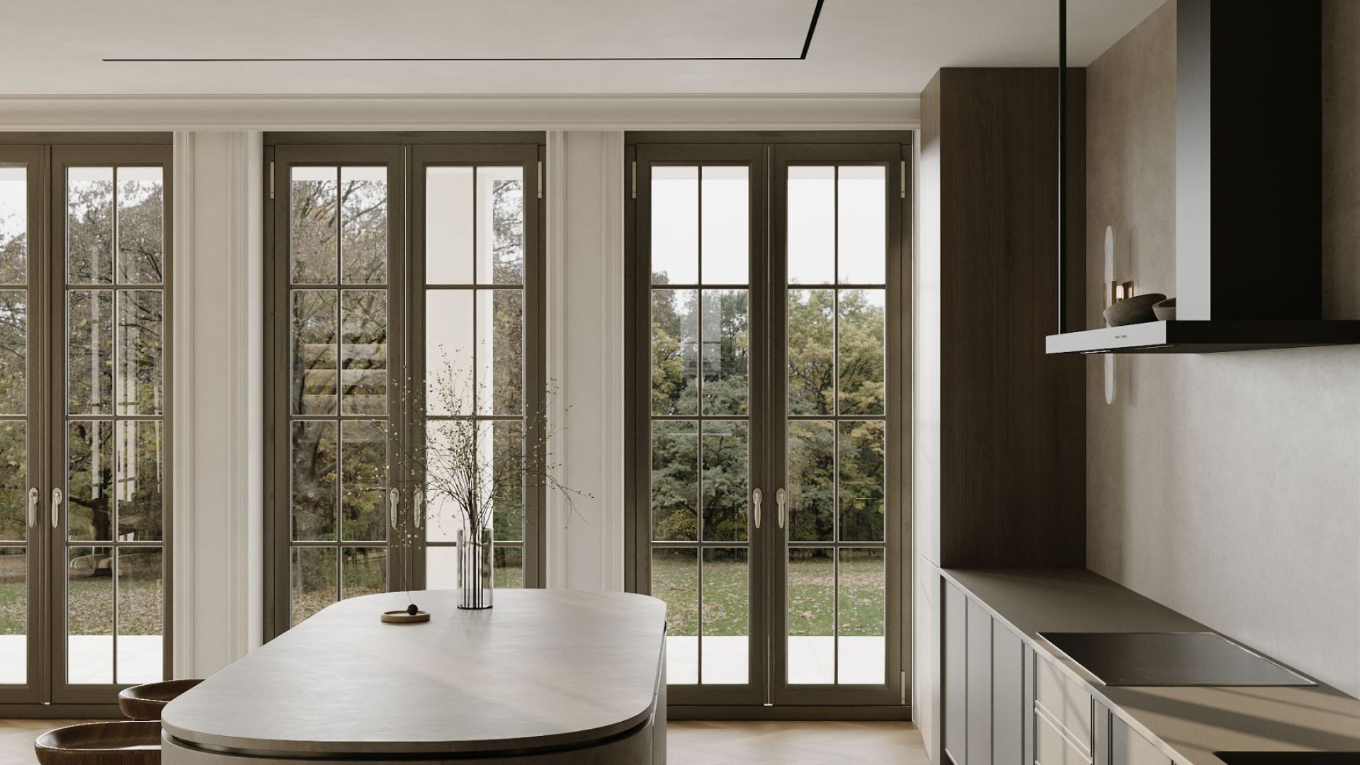 Digestor komínový Metropolis OR Black Matt - Čierna matná - Vizualizácia 7