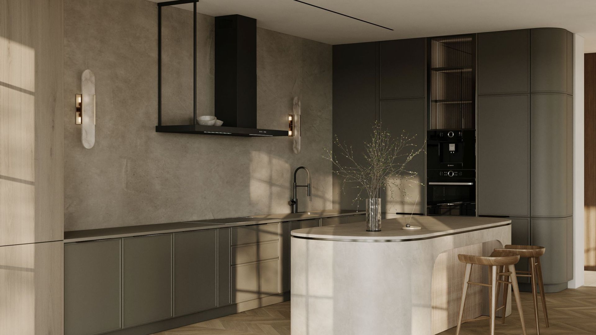 Digestor komínový Metropolis OR Black Matt - Čierna matná - Vizualizácia 9