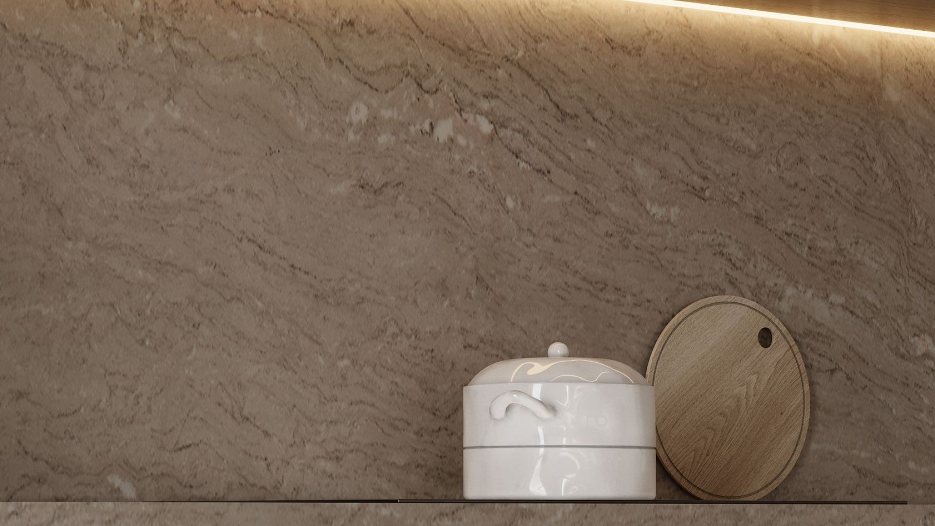 Digestor podskrinkový Micra Space White Matt - Biela matná - Vizualizácia 4