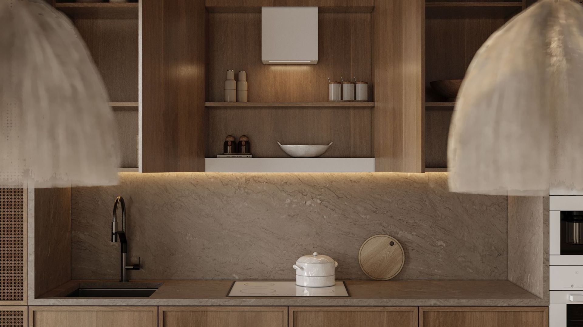 Digestor podskrinkový Micra Space White Matt - Biela matná - Vizualizácia 8