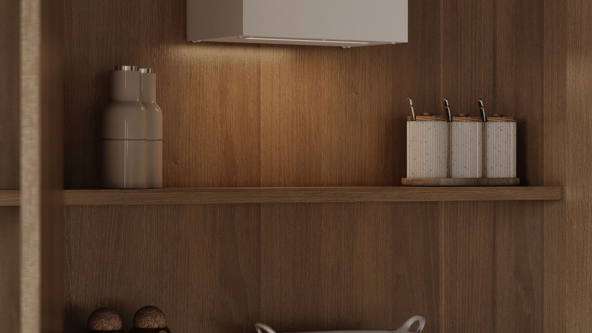 Digestor podskrinkový Micra Space White Matt - Biela matná - Vizualizácia 9