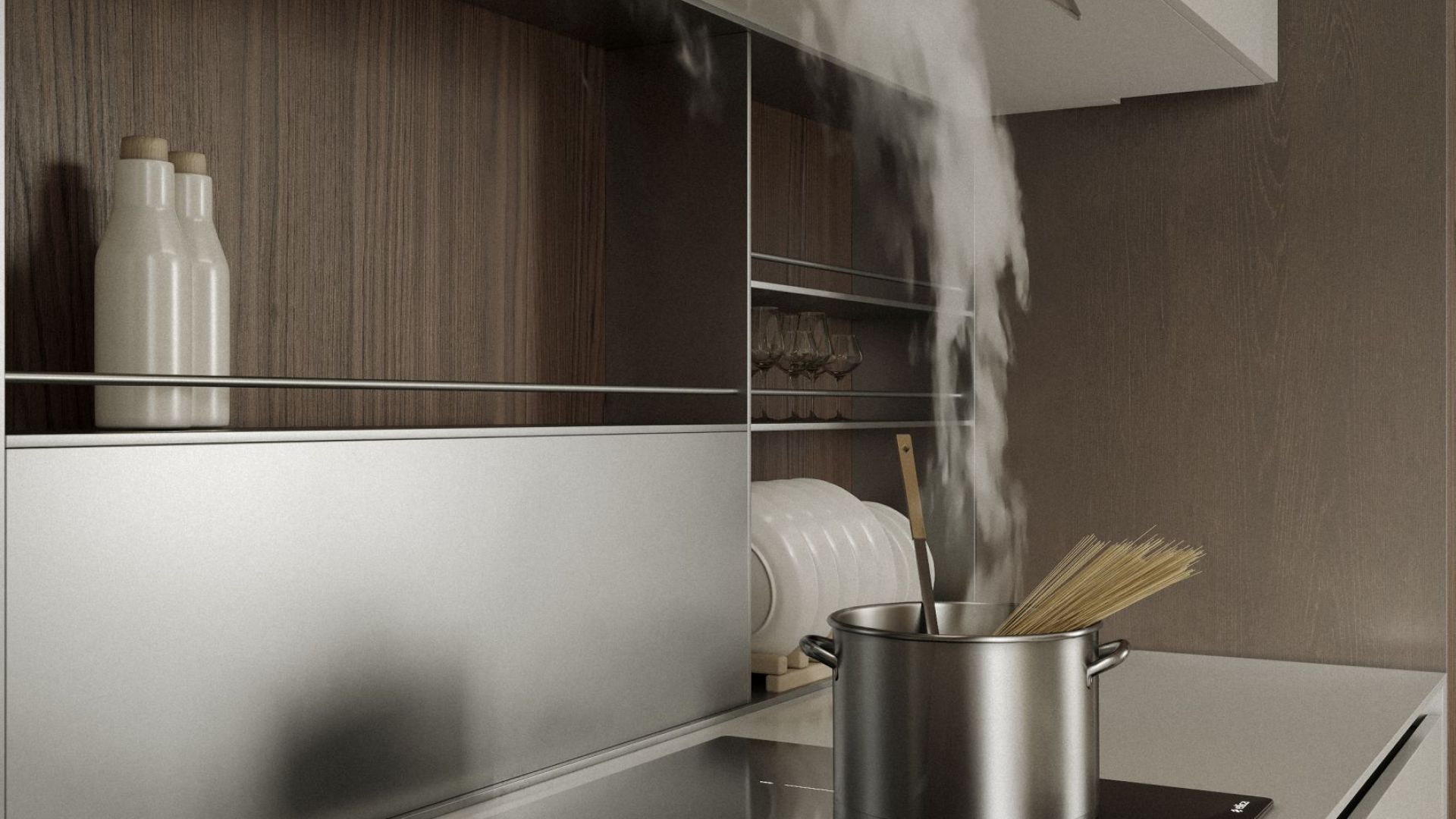 Digestor podskrinkový Prato Black Matt - Čierna matná - Vizualizácia 7