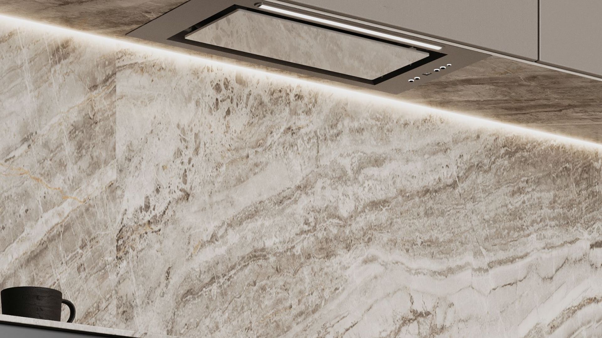 Digestor podskrinkový Micra White - Biely - Vizualizácia 2