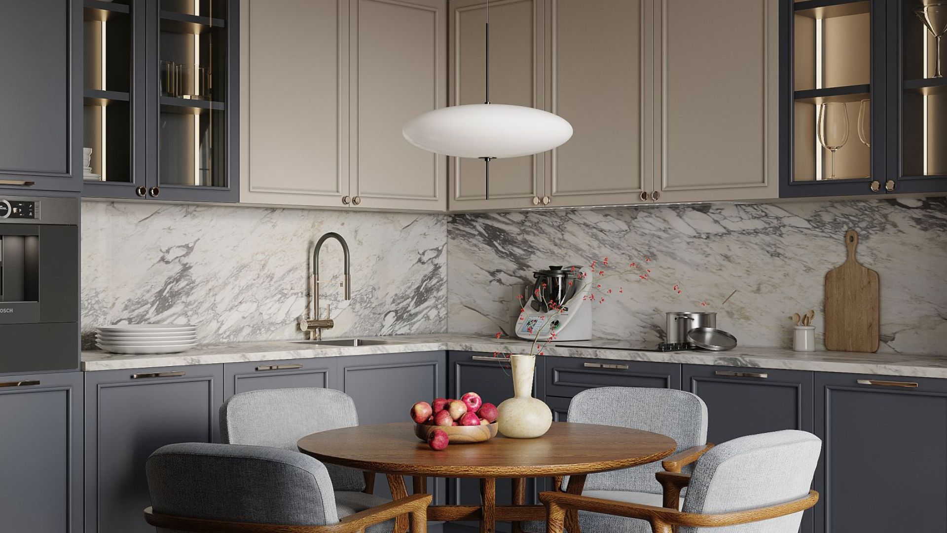 Digestor podskrinkový Micra White Matt 120 cm - Biela matná - Vizualizácia 5