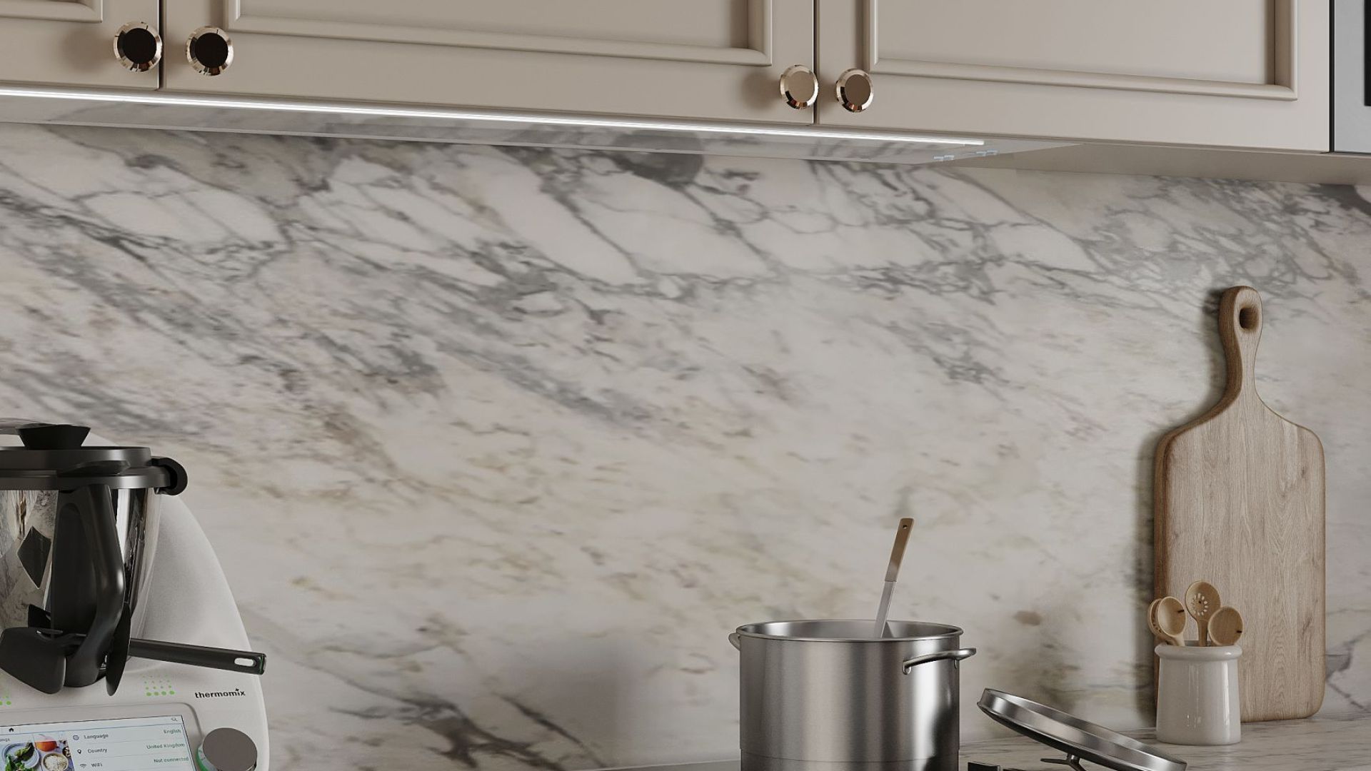 Digestor podskrinkový Micra White Matt 120 cm - Biela matná - Vizualizácia 6