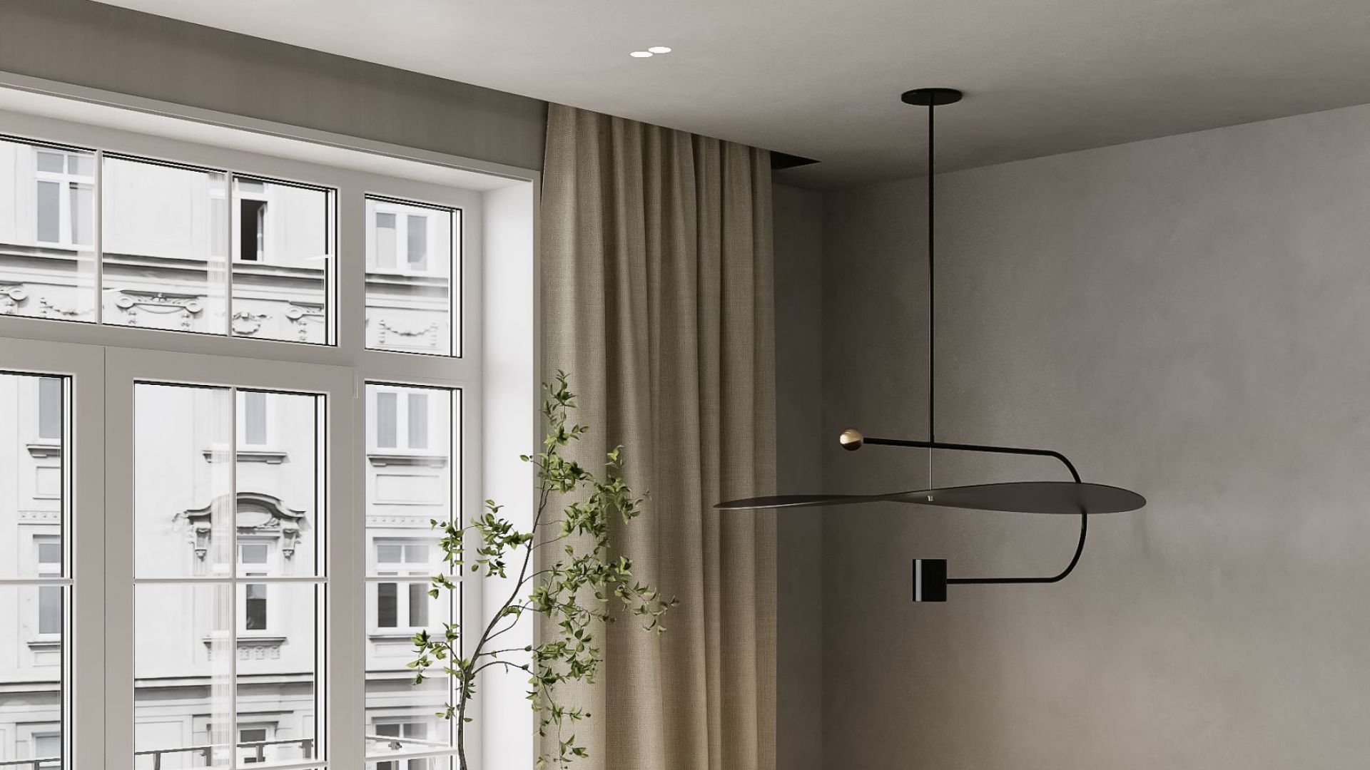 Stropný digestor Planet Super Slim White - Biely - Vizualizácia 5