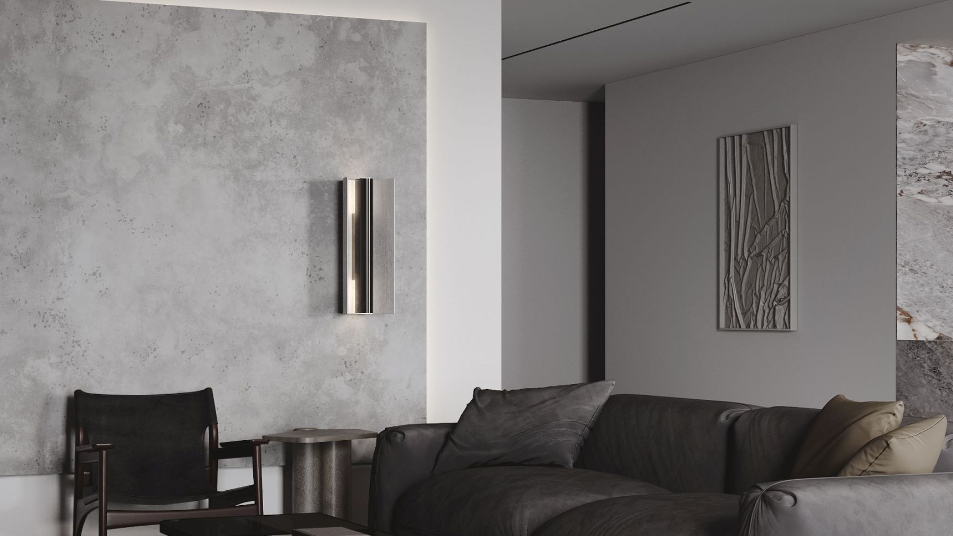 Ostrovčekový digestor Quadro Cage Asymmetric Glass Black Matt - Čierna matná - Vizualizácia 9