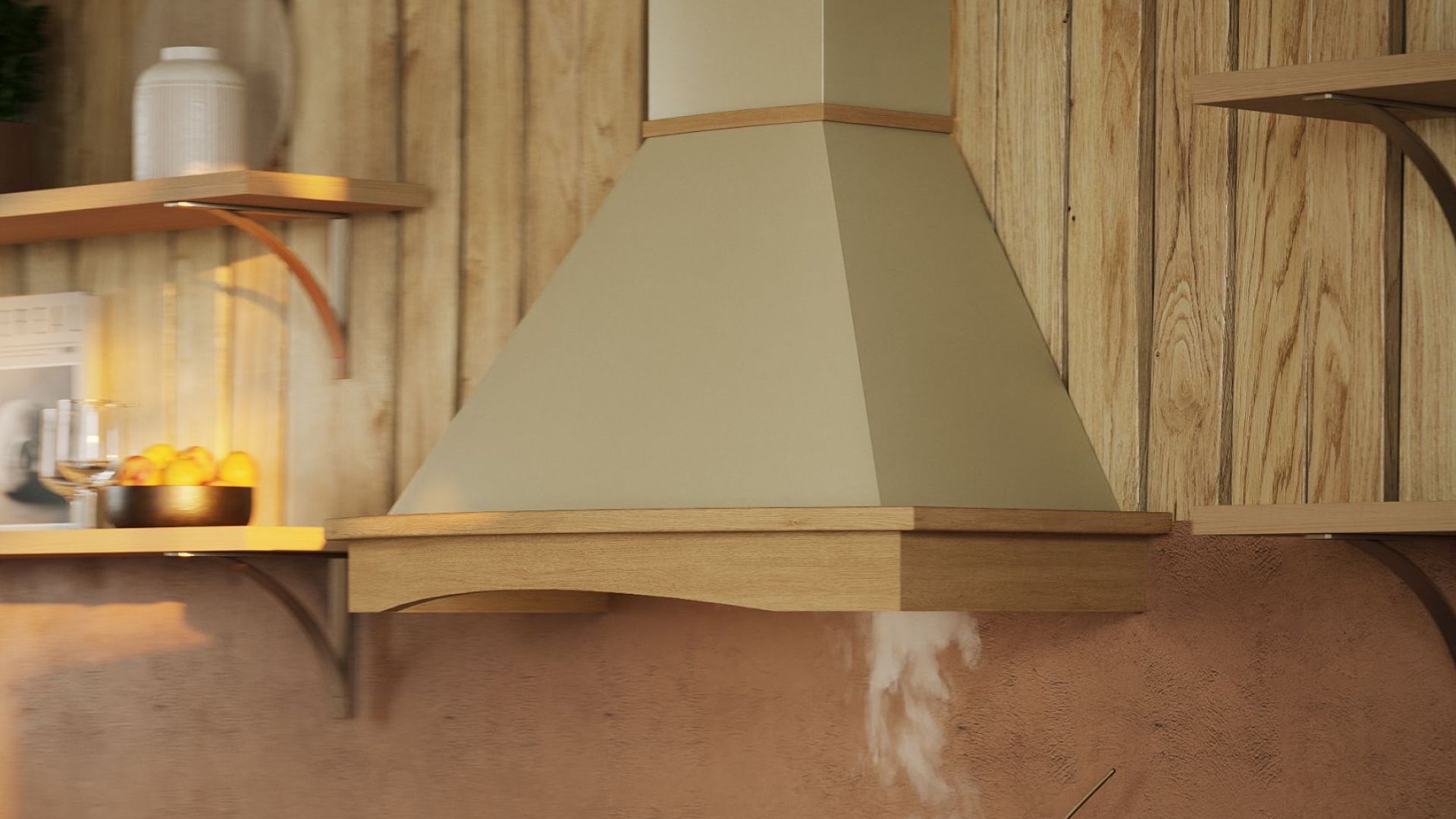 Rustikálny digestor Rustic Ecru - Ecru - Vizualizácia 4