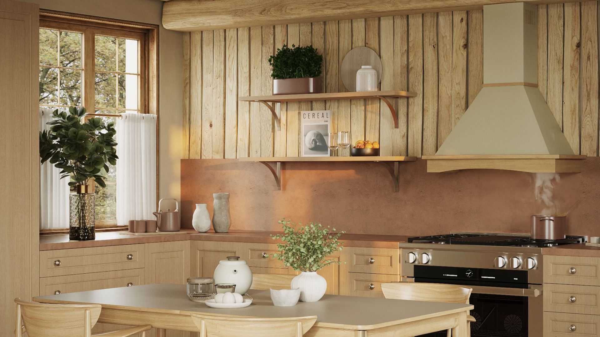 Rustikálny digestor Rustic Ecru - Ecru - Vizualizácia 5