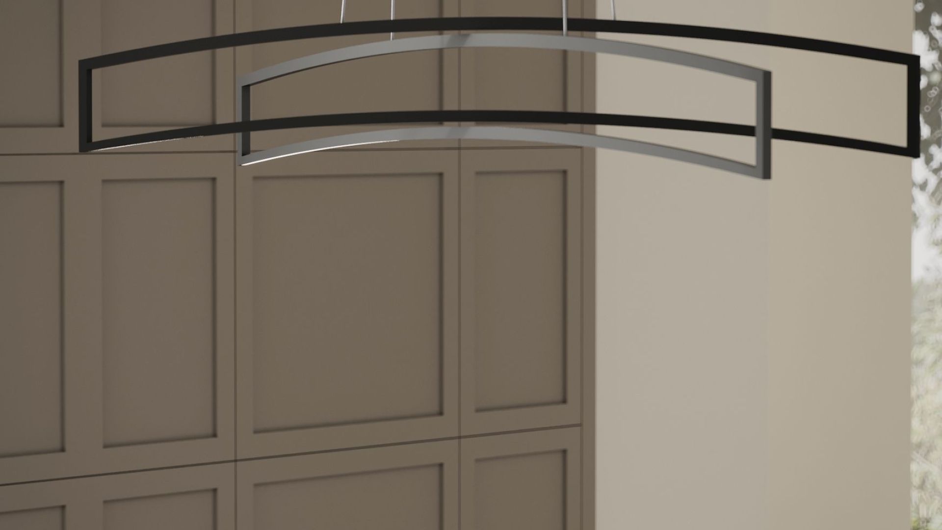 Ostrovčekový digestor Sento Eco Island Strips Black Matt - Čierna matná - Vizualizácia 6