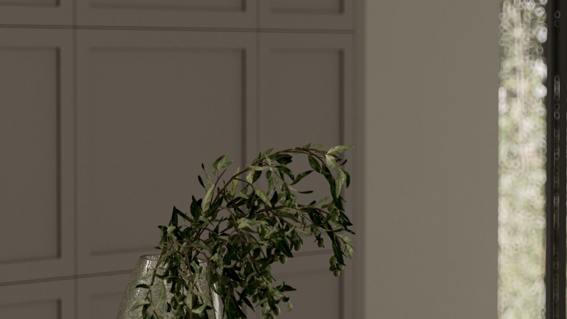 Ostrovčekový digestor Sento Island Strips Black Matt - Čierna matná - Vizualizácia 7