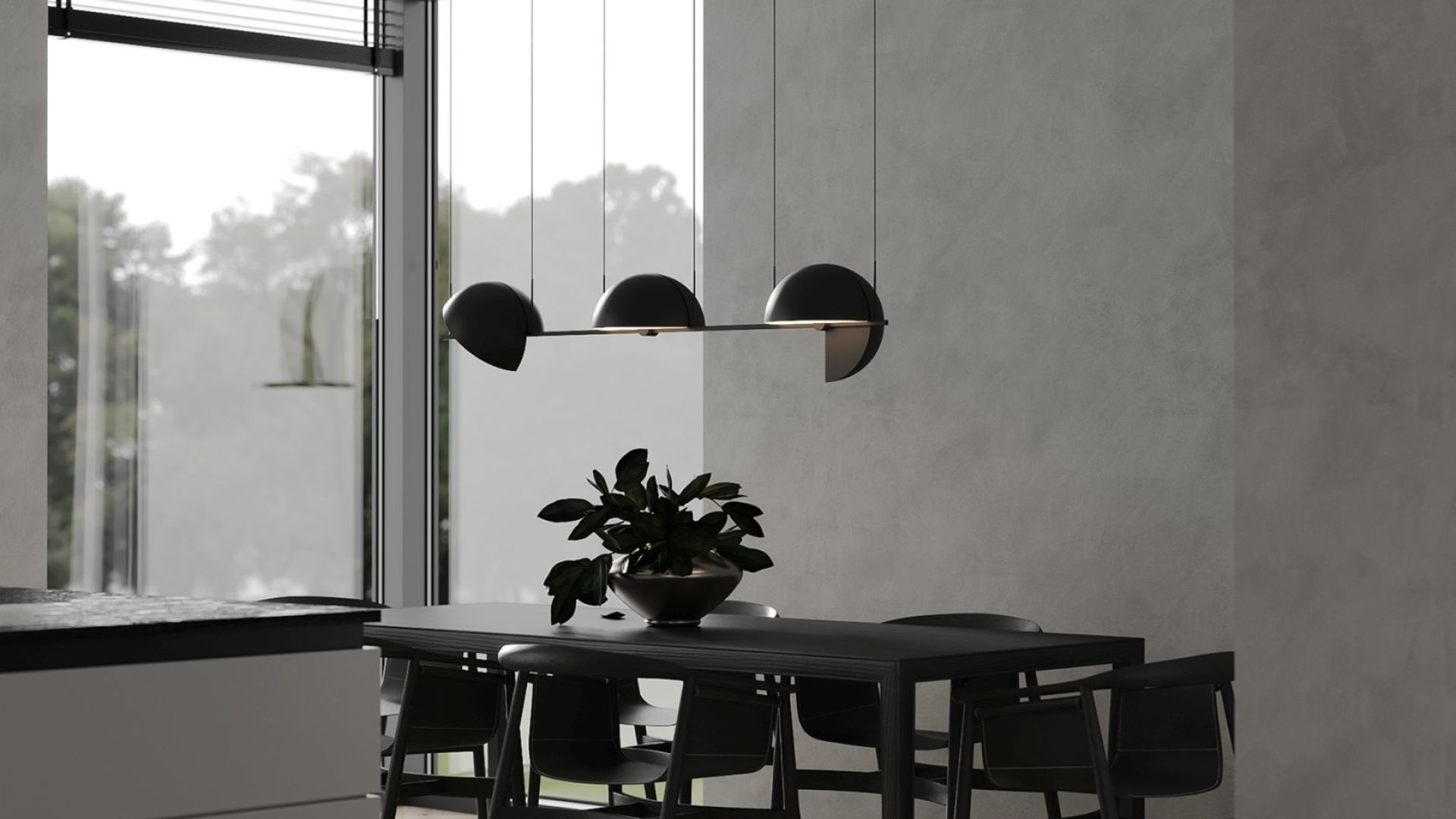 Digestor komínový Sento OR Strips Black Matt - Čierna matná - Vizualizácia 6