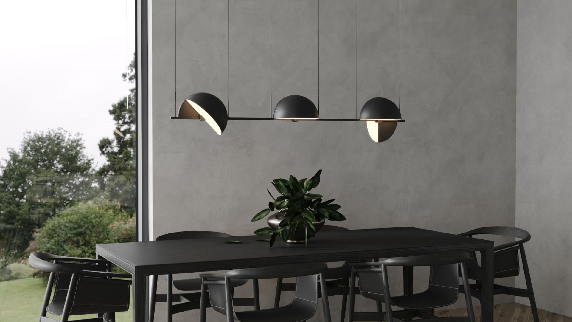 Digestor komínový Sento OR Strips Black Matt - Čierna matná - Vizualizácia 8