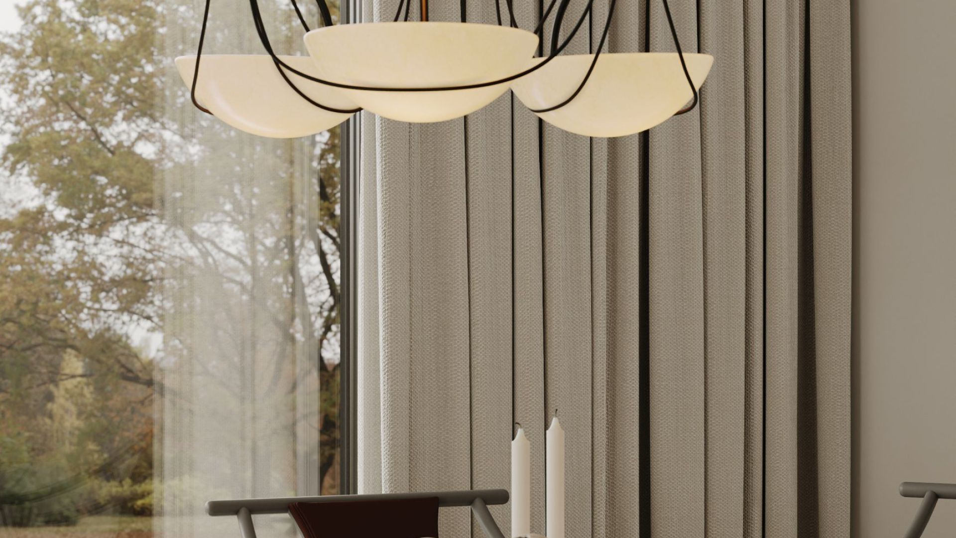 Ostrovčekový digestor Tubo Taupe - Taupe - Vizualizácia 8