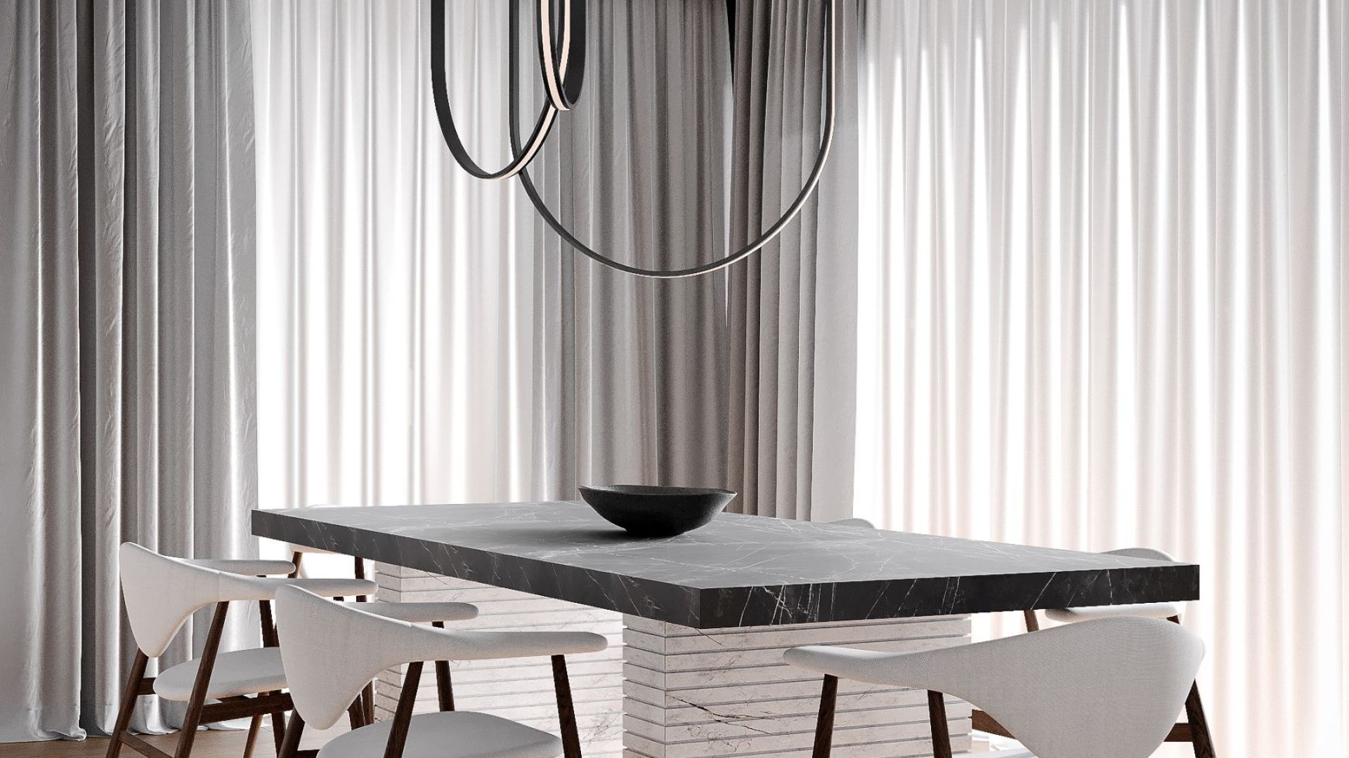 Ostrovčekový digestor Tubo Black Matt - Čierna matná - Vizualizácia 9