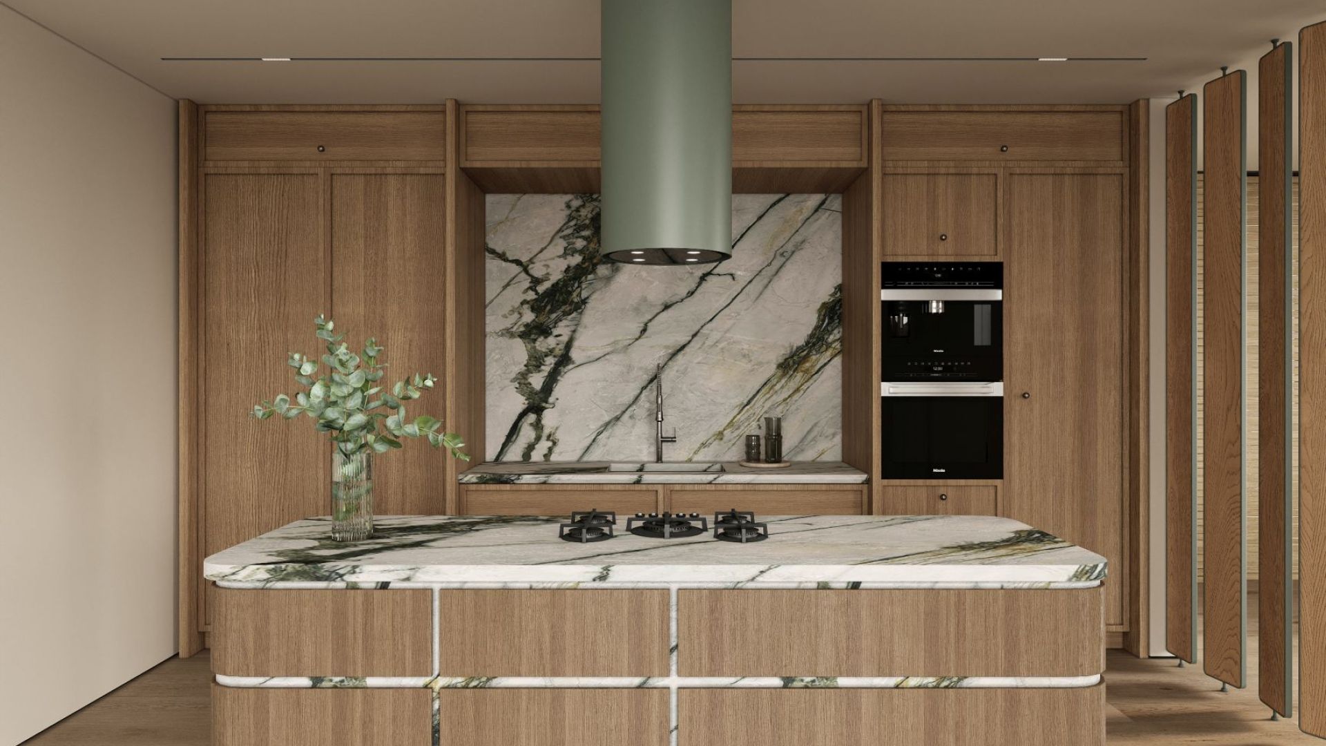 Ostrovčekový digestor Tubo Eucalyptus - Eucalyptus - Vizualizácia 2