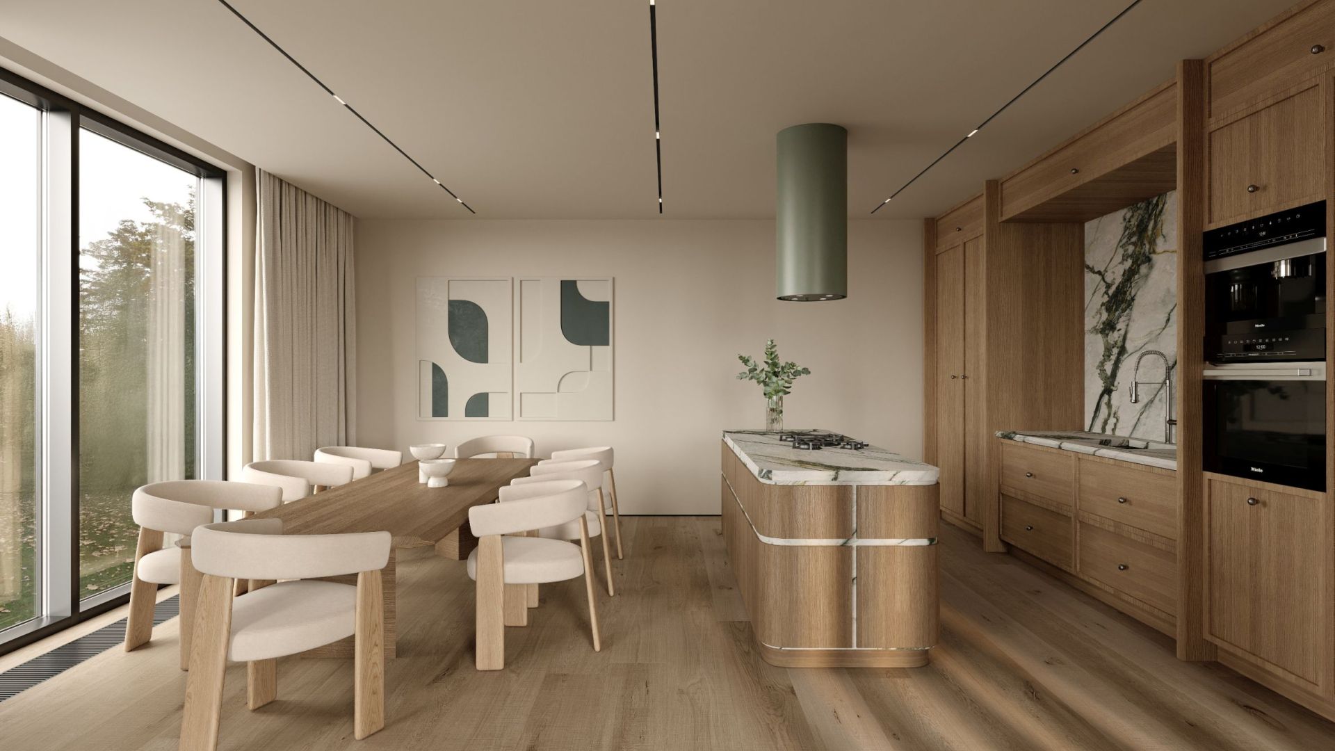 Ostrovčekový digestor Tubo Eucalyptus - Eucalyptus - Vizualizácia 6