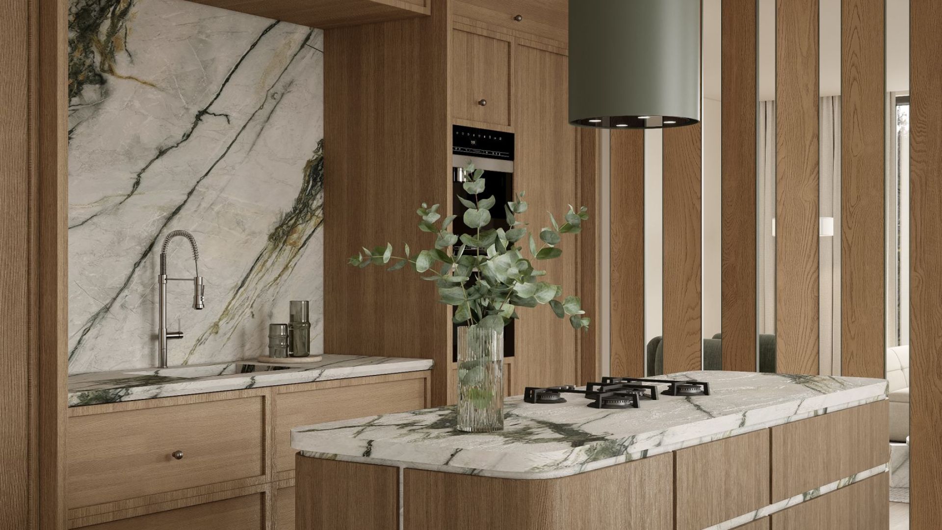 Ostrovčekový digestor Tubo Eucalyptus - Eucalyptus - Vizualizácia 7