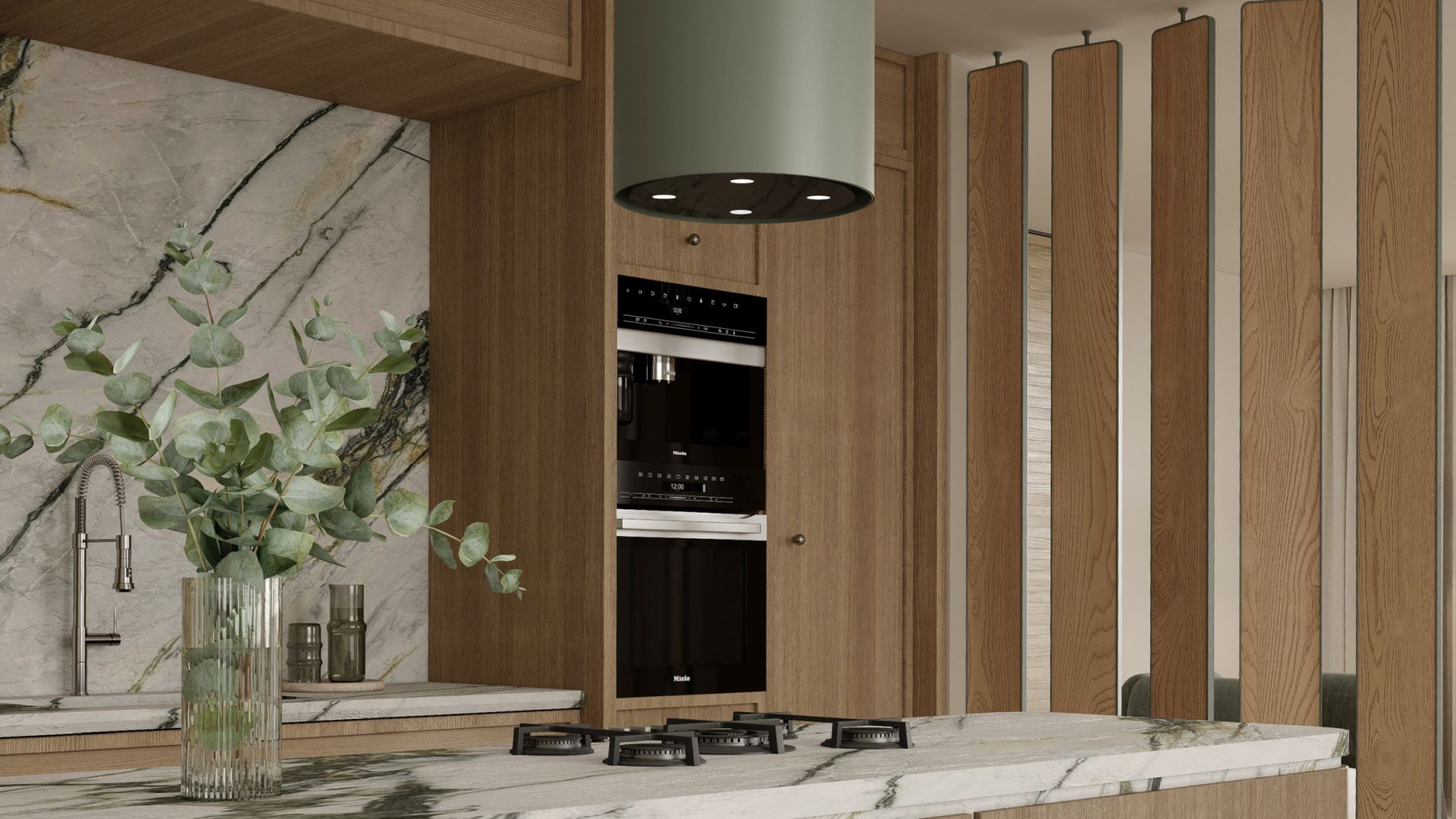 Ostrovčekový digestor Tubo Eucalyptus - Eucalyptus - Vizualizácia 9