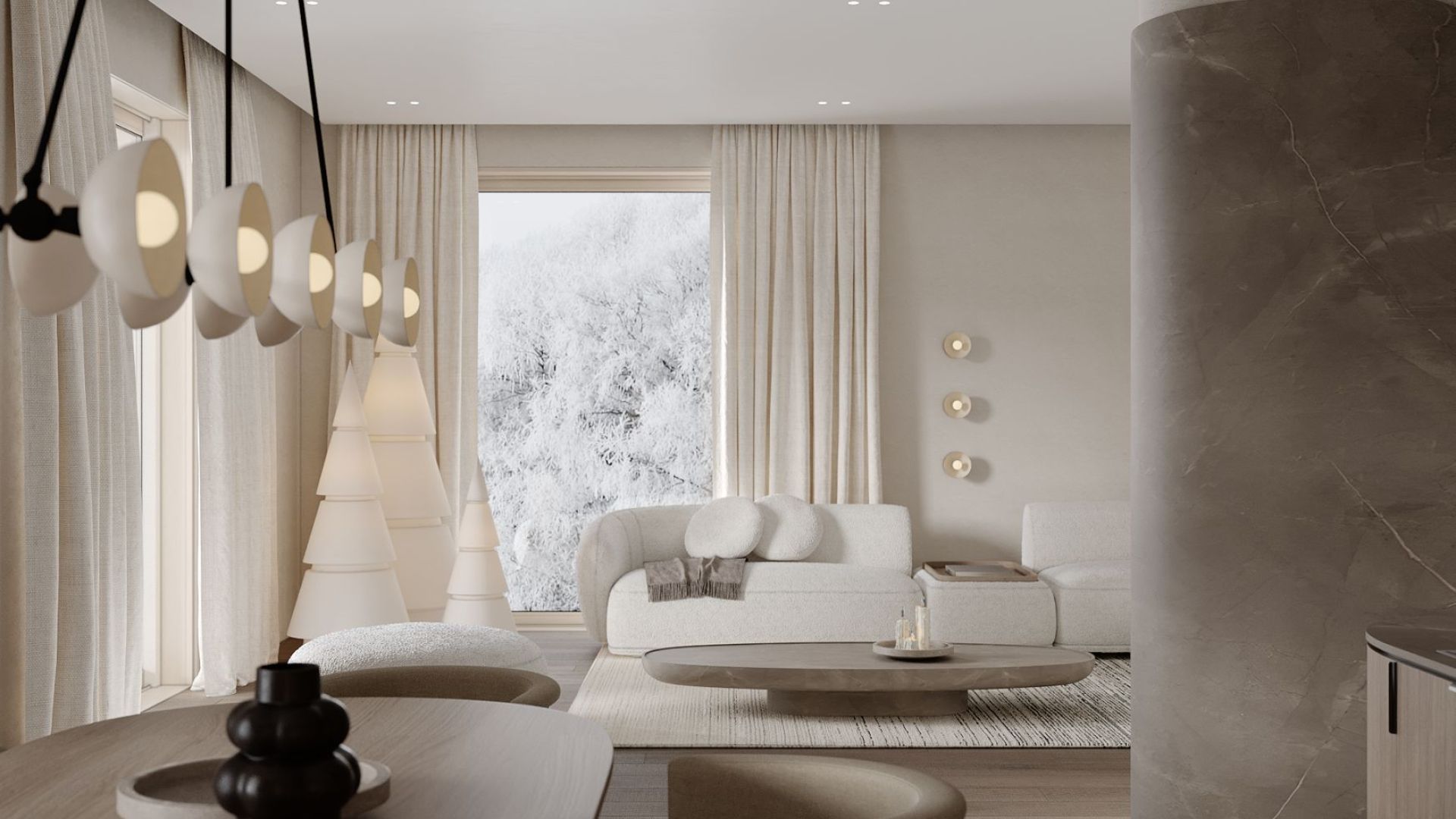 Ostrovčekový digestor Tubo Sterling Gold Gesture Control - Gold - Vizualizácia 3