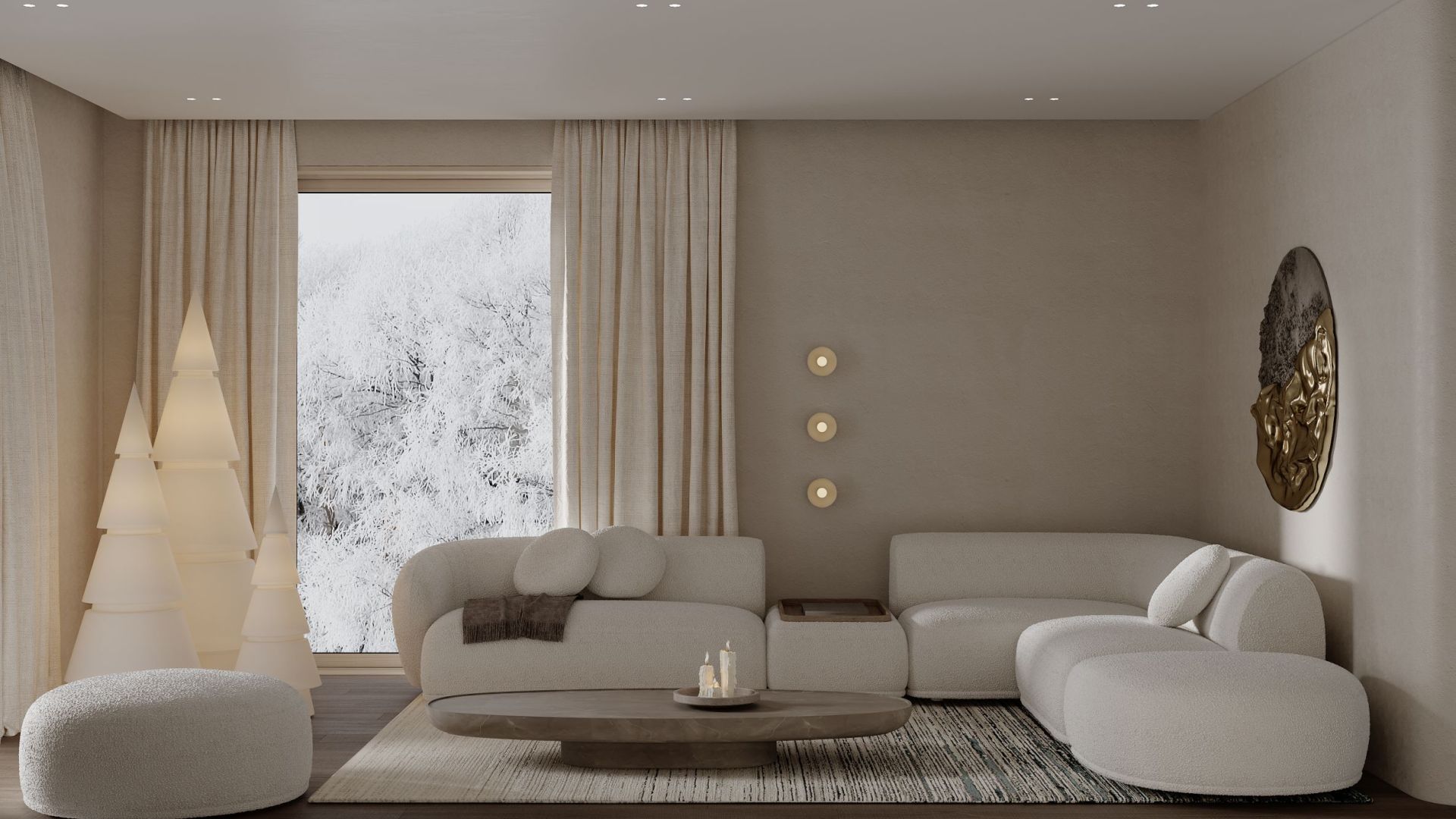 Ostrovčekový digestor Tubo Sterling Gold Gesture Control - Gold - Vizualizácia 5