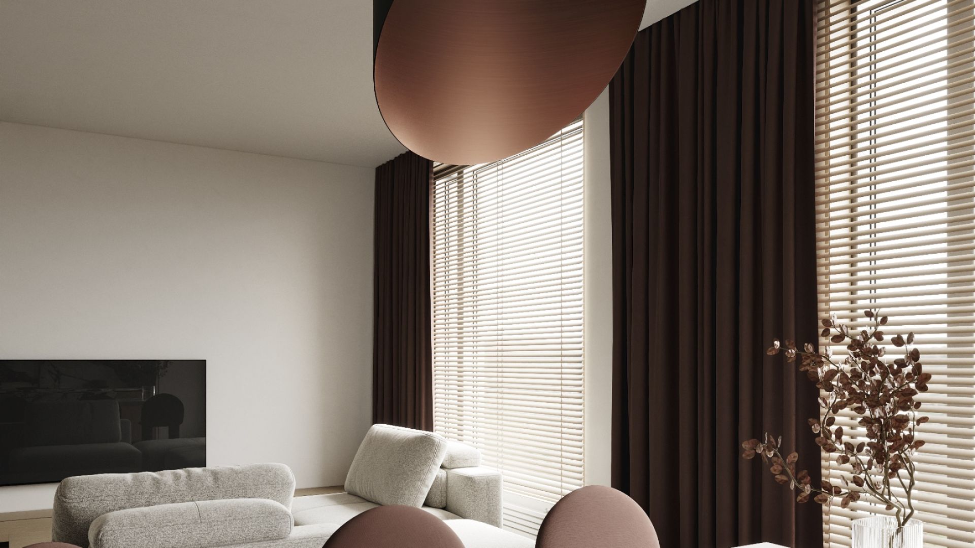 Ostrovčekový digestor Hiro Color Black-Copper - Black Matt/Copper - Vizualizácia 5