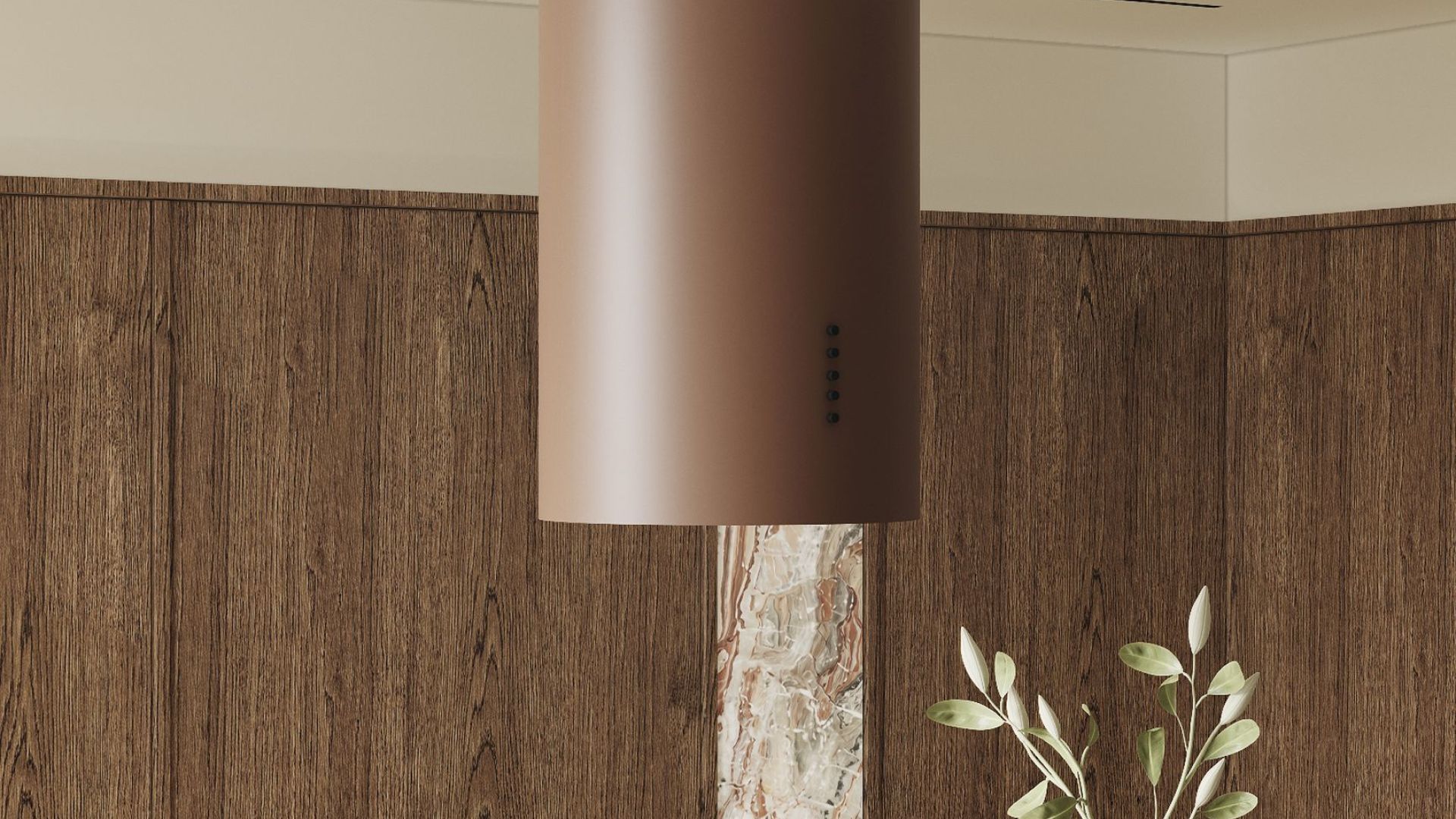 Ostrovčekový digestor Cylindro Eco Dusty Rose - Dusty Rose - Vizualizácia 9