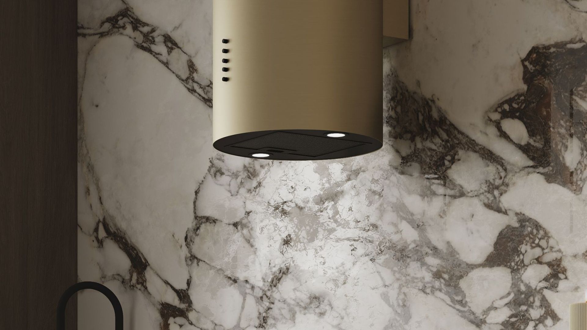 Digestor komínový Cylindro OR Eco Gold - Gold - Vizualizácia 4