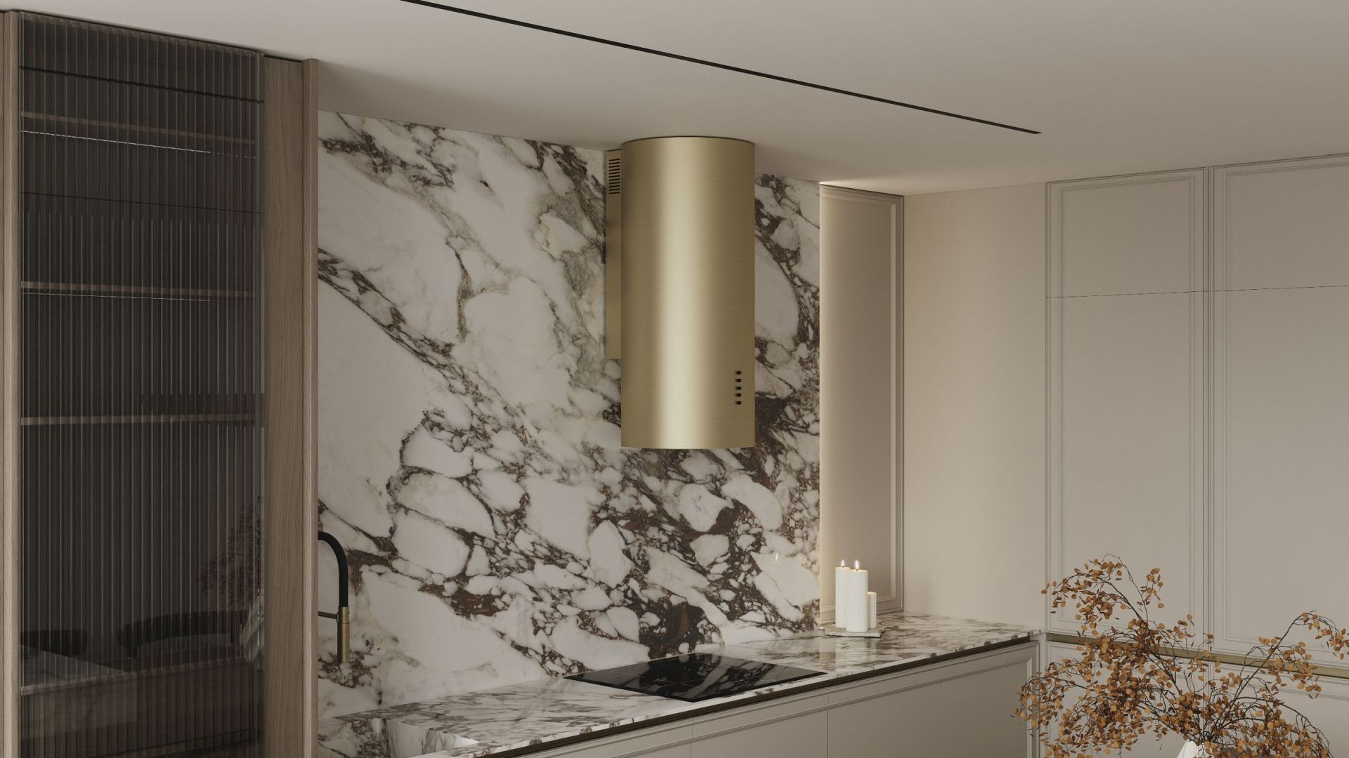 Digestor komínový Cylindro OR Eco Gold - Gold - Vizualizácia 5
