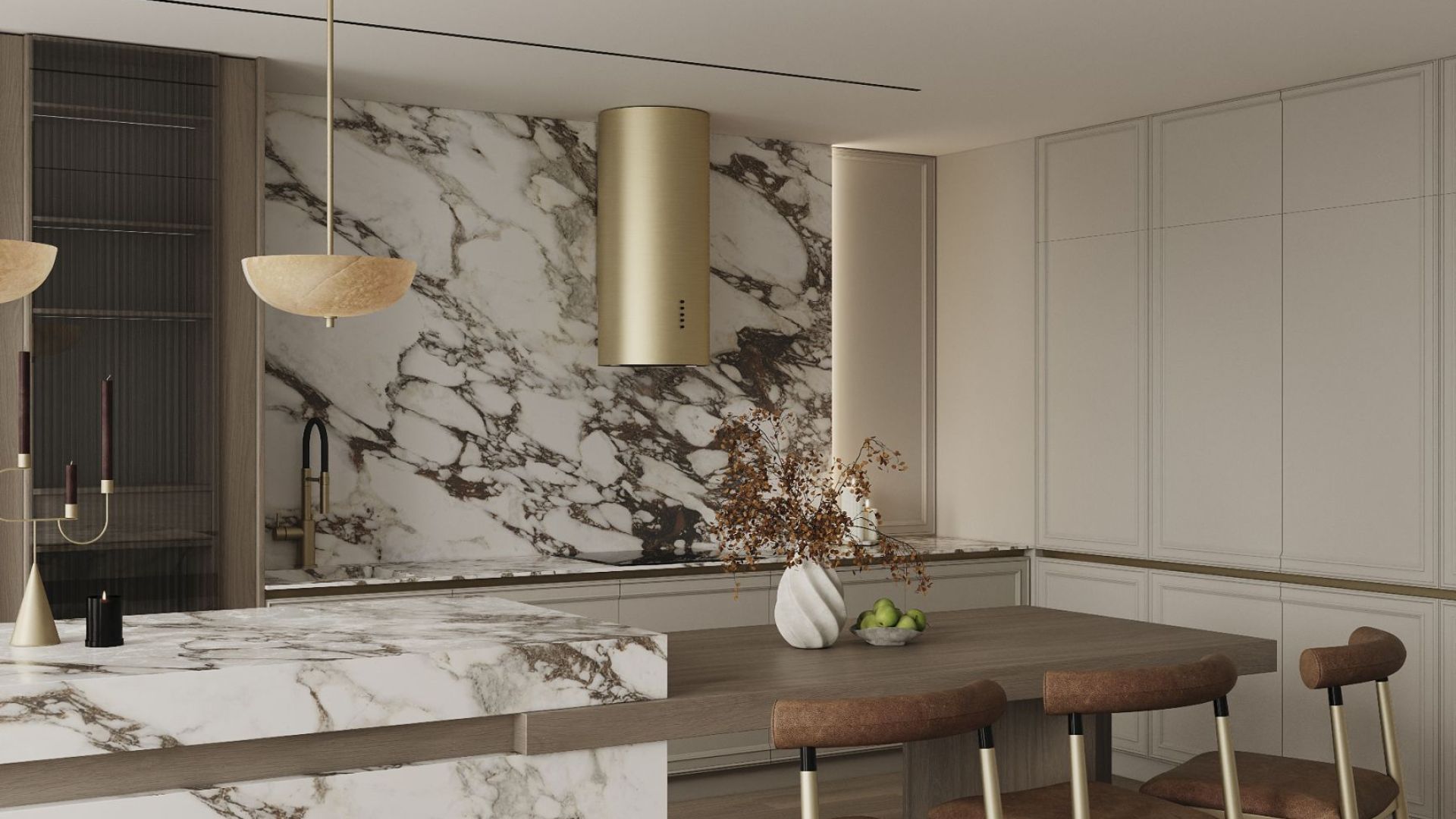 Digestor komínový Cylindro OR Eco Gold - Gold - Vizualizácia 6
