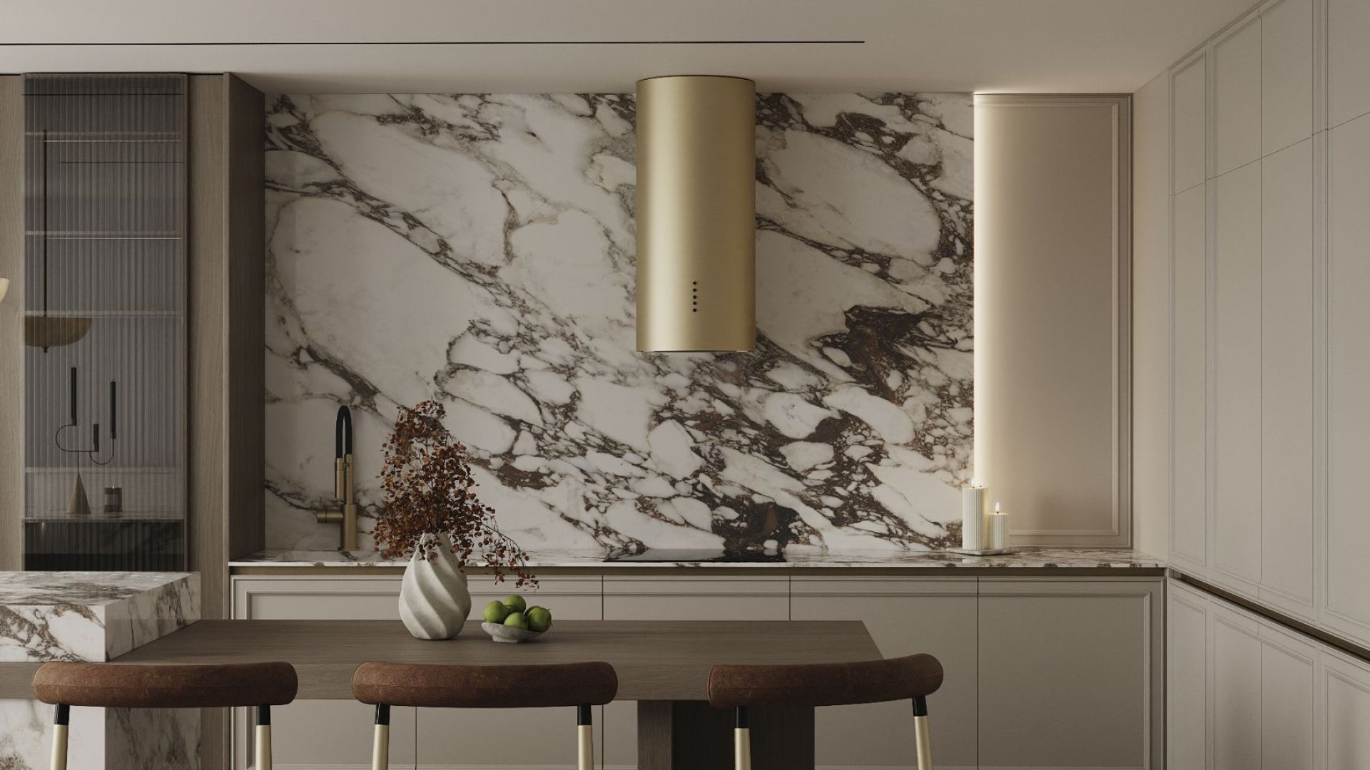 Digestor komínový Cylindro OR Eco Gold - Gold - Vizualizácia 7