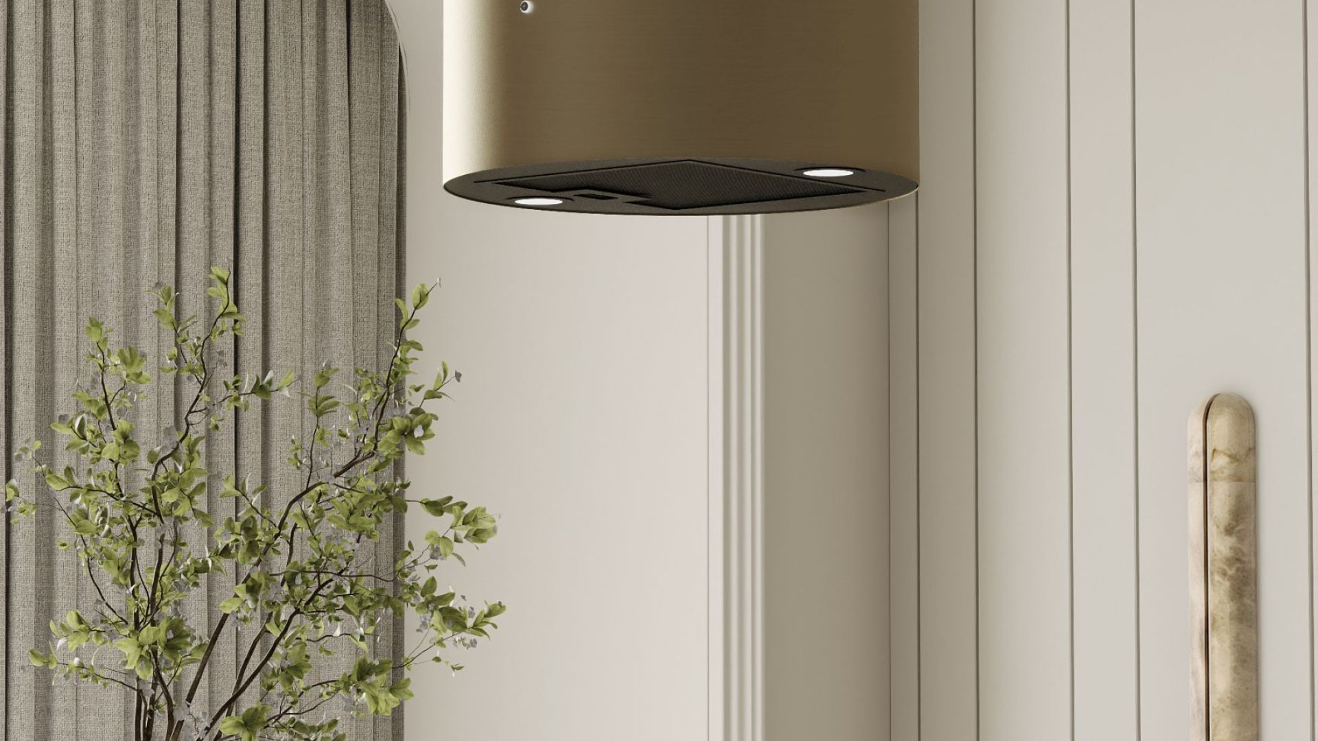Ostrovčekový digestor Cylindro Gold - Gold - Vizualizácia 5